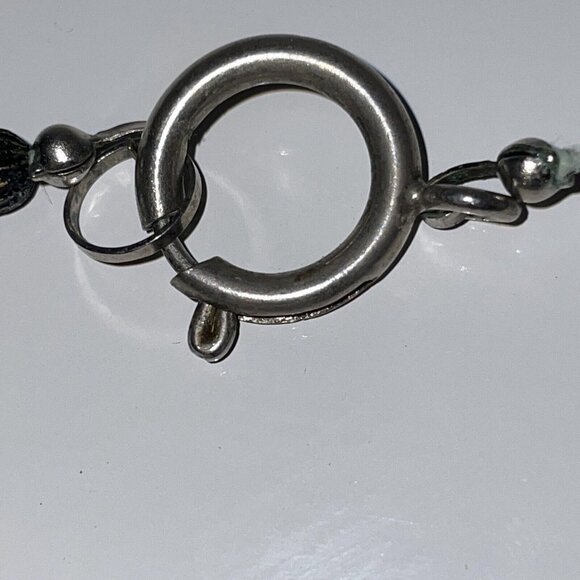 RARE Vintage Black Stacked Snake Beads Long Necklace Unique!   SL17 - Picture 8 of 15